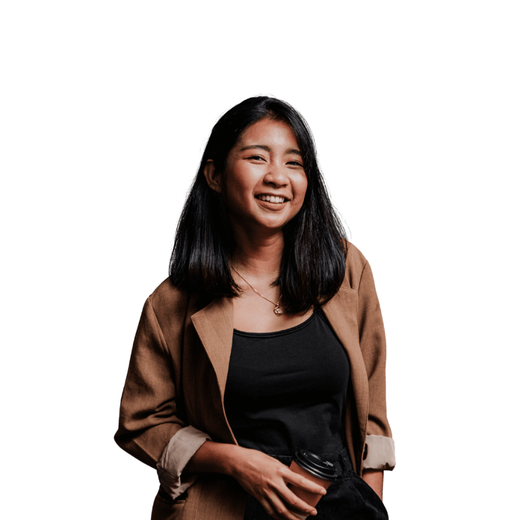 Recruiter holding a coffee cup